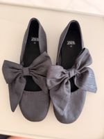 ZARA Kinder Ballerinas grau Textil Gr. 35  guter Zustand