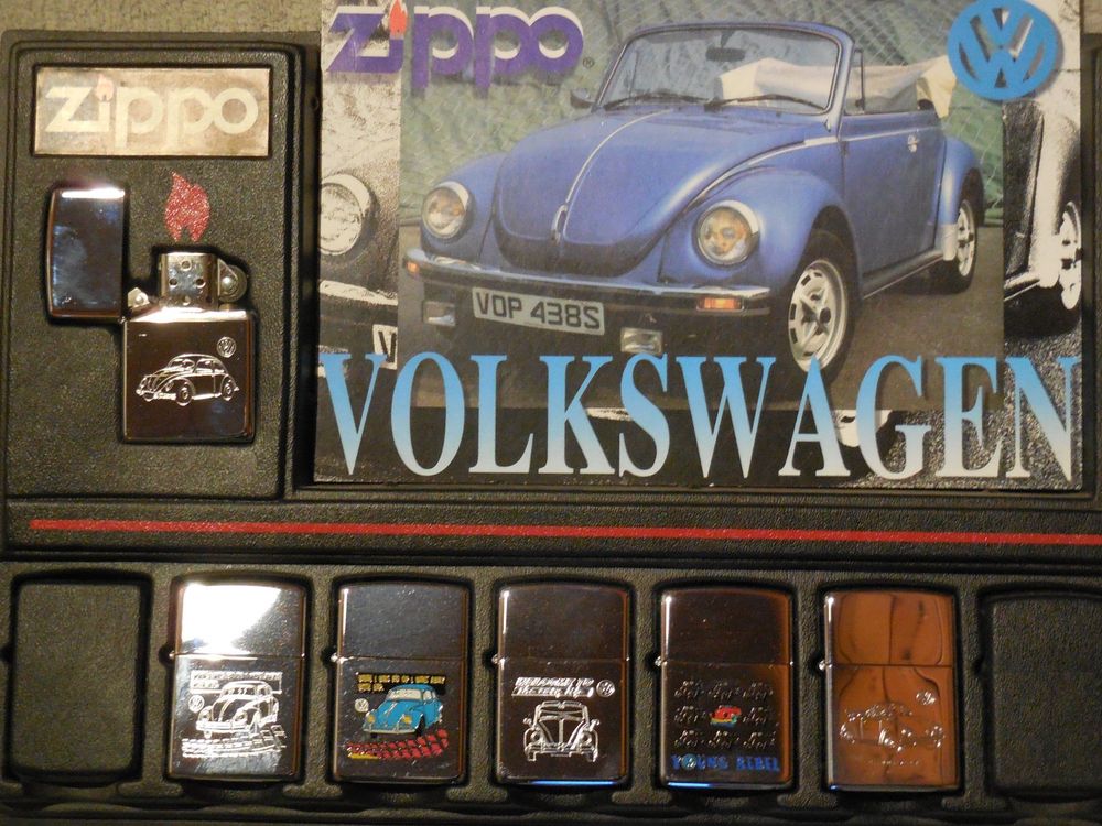 6 ZIPPO (VW COCCINELLE) NEUF+ PRÉSENTOIR (Neu (gemäss Beschreibung)) in ...
