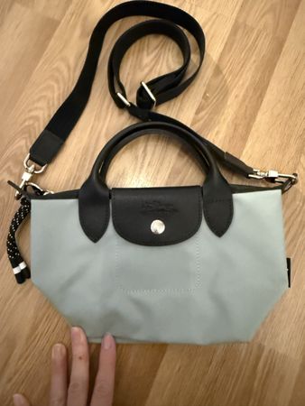 Longchamp Le Pliage Handtasche Minigrösse hellgrau Damen Frü