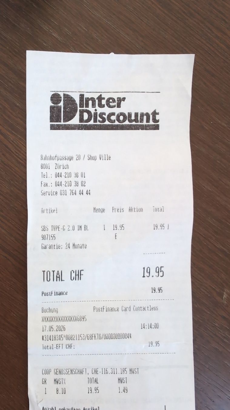 Cavi: USB-C Kabel - Neupreis 20 CHF – Nuovo (secondo la descrizione) da Hindelbank venduto da bue_w6rb 1