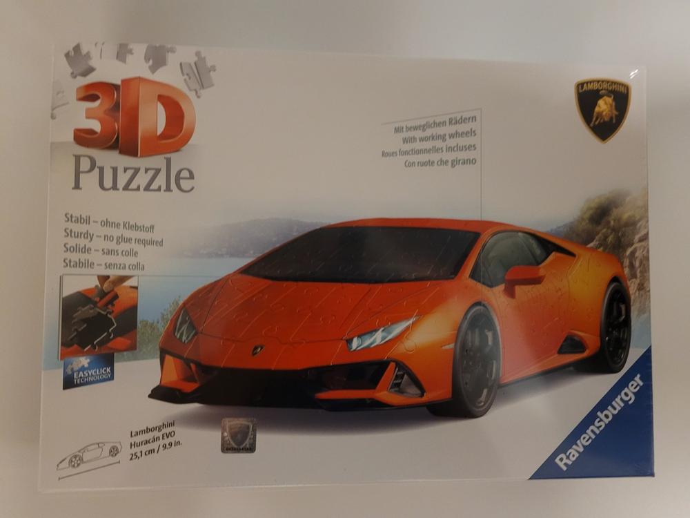 Lamborghini puzzle 3d huracán evo - ravensburger - véhicule 108