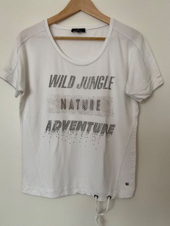 MONARI Shirt Gr 34/36 weiss mit Steinchen