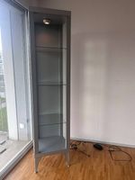 Graue elektrische Vitrine mit integriertem Licht