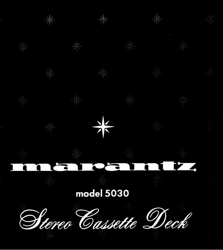 Marantz Dokumente: Marantz 5030 Stereo Cassette Deck Service Manual mit Schema – Gebraucht aus Madiswil von miglan