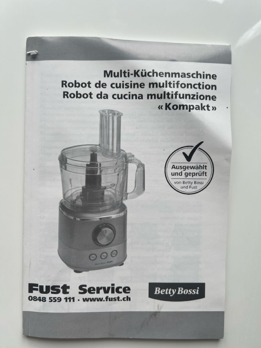 Betty Bossi Elettrodomestici da cucina: Betty Bossi Multifunktions-Küchenroboter "Kompakt"  – Nuovo (secondo la descrizione) da Aarau venduto da nas_xkl8 1