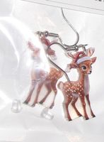 Ohrhänger Reh mit Weihnachtsmütze
