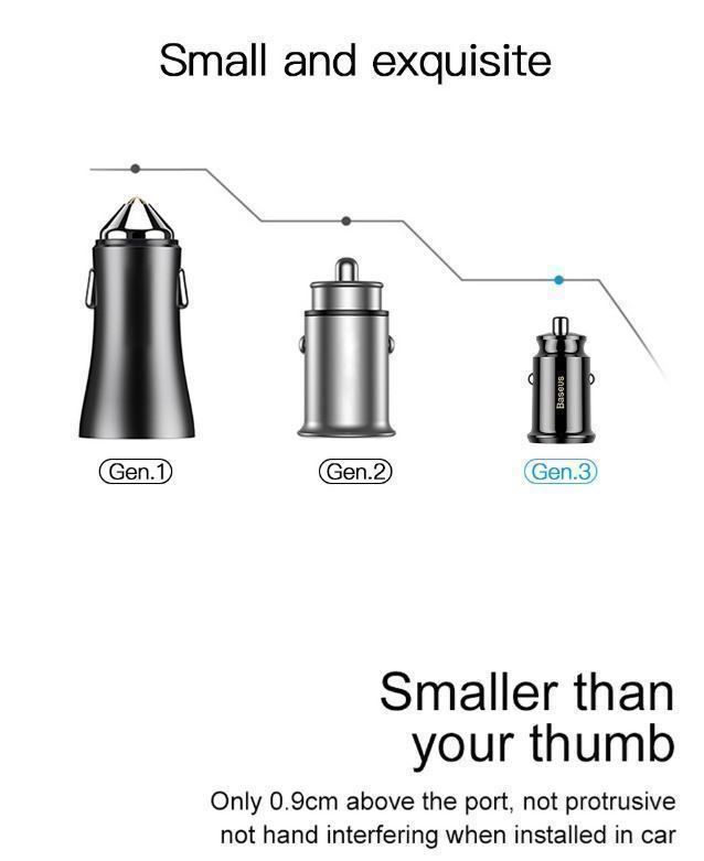 Baseus Caricabatterie: Auto-Ladegerät Mini Dual-USB-Ladegerät – Nuovo e nell'imballaggio originale da Unterägeri venduto da RmOnline 1