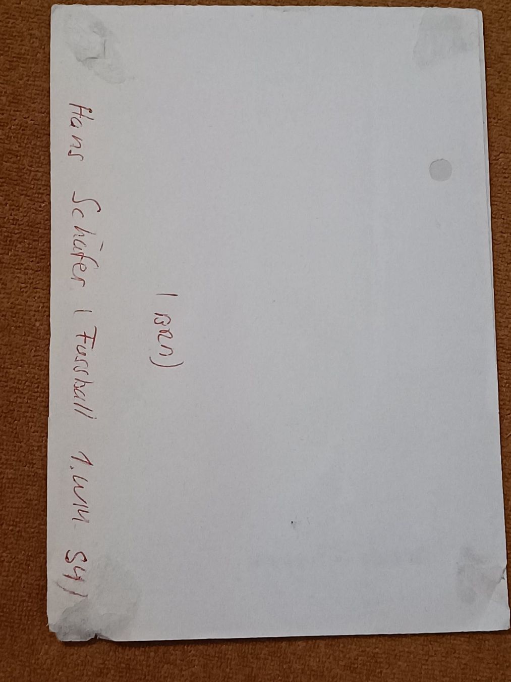 Autografi: Hans Schäfer - Weltmeister 1954 – Usato da Menziken venduto da Artographs 1