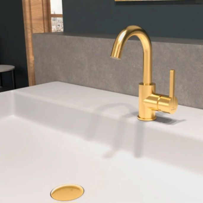 Armaturen: Einhebel Waschtischarmatur - Gold – Neu und originalverpackt aus Reinach BL von HT20 2