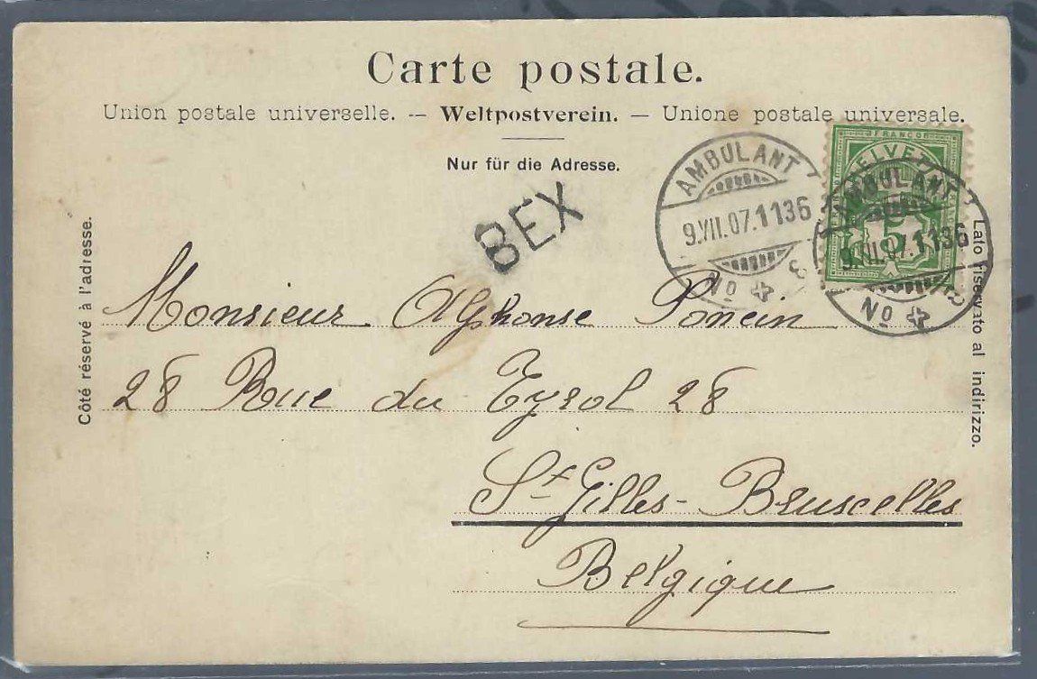 Cartoline postali: Zermatt. Bahnhofstrasse. – Usato da Horw venduto da SwissSteamMemories 1