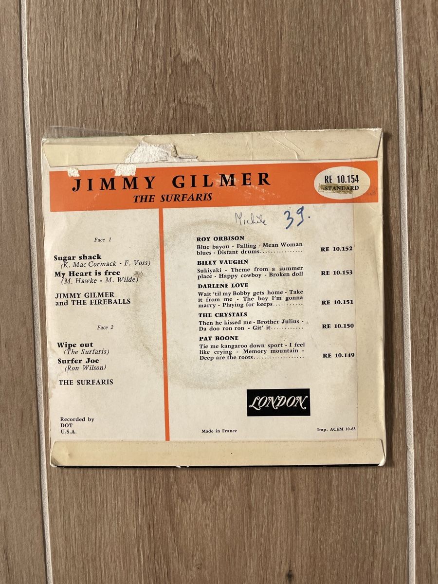 Schallplatten: Vinyle - Jimmy Gilmer & The Fireballs - The Surfaris – Gebraucht aus Lonay von ju-71 1
