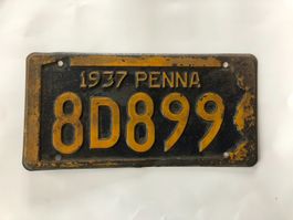 Autonummer Pennsylvania 1937