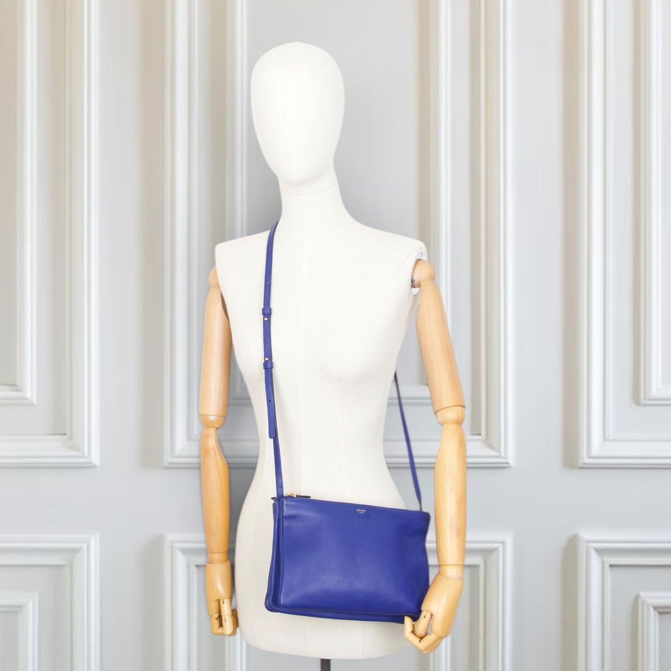 Celine Borse da donna: Céline Large Trio blau – Usato da Binningen venduto da Designerlabels 1