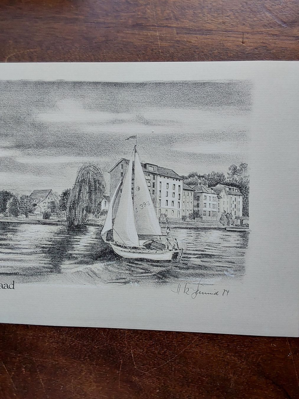 Grafica & Litografie: H.R.Schmid. Lithographie 32/100 Staad. Signiert.  – Usato da Steinach venduto da Chilli1957 4