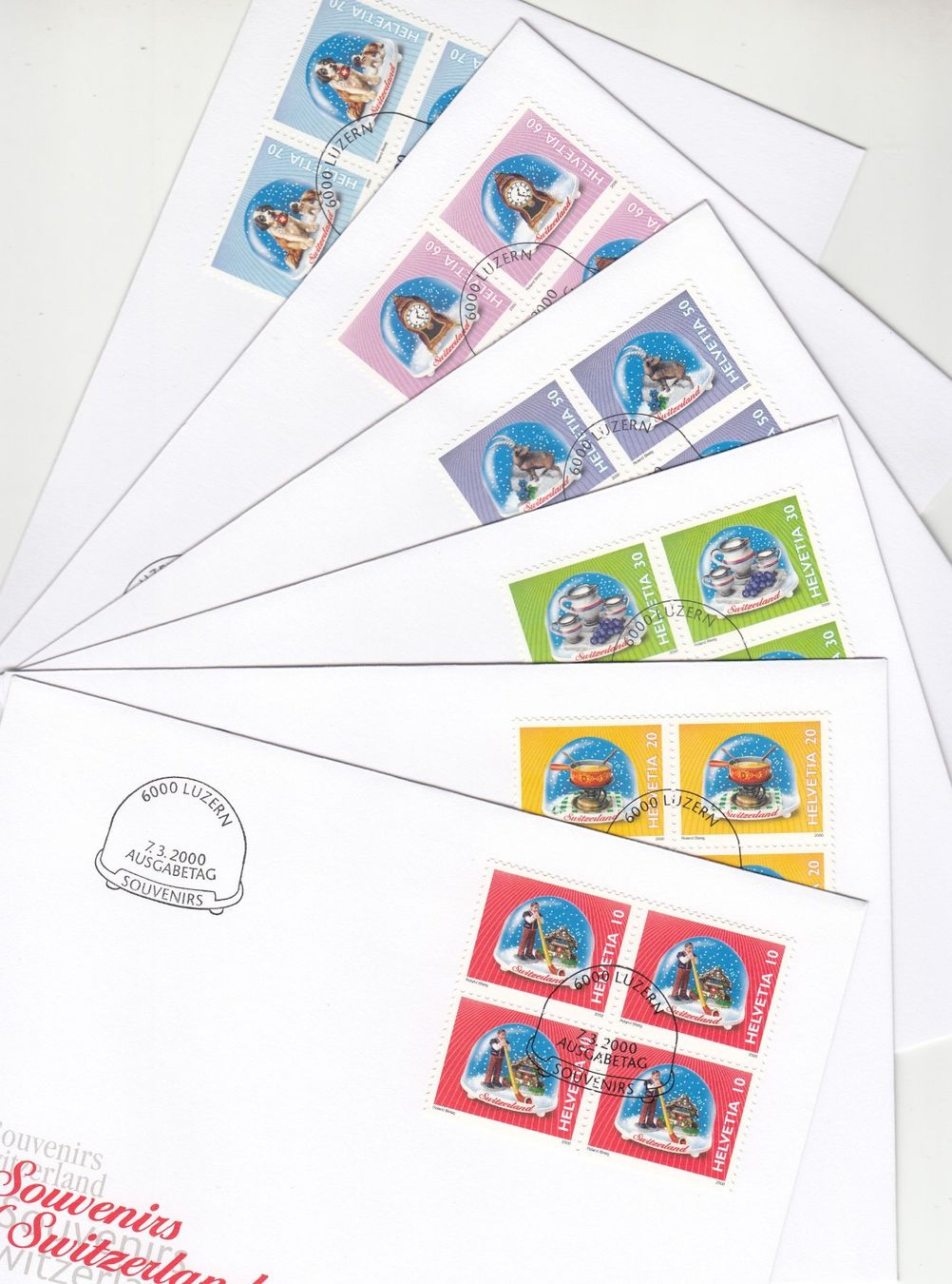 Tutti i francobolli: SBK 990 - 995 im 4er-Block FDC – Usato da Bürglen TG venduto da StampGraf
