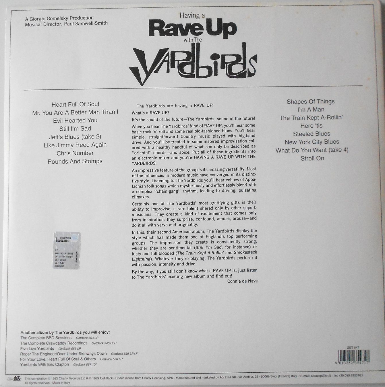 Dischi in vinile: The Yardbirds - Having a rave up - Compilation – Usato da Dübendorf venduto da ArtExpression 4