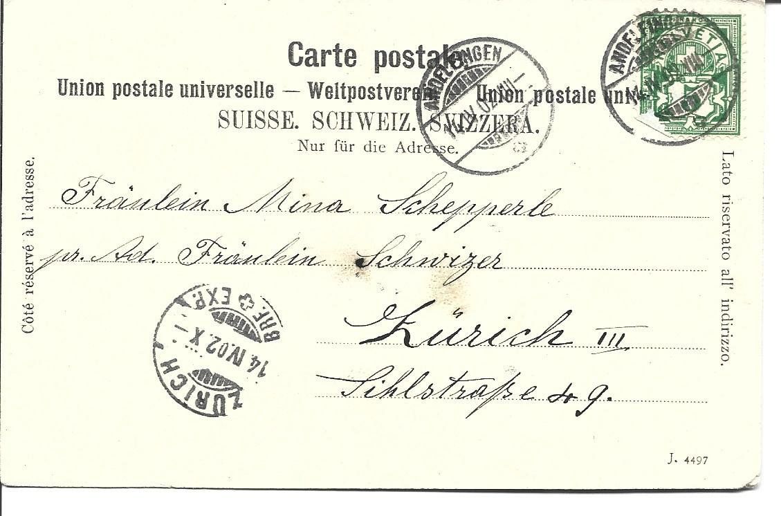 Ansichtskarten: AK  Andelfingen – Gebraucht aus Appenzell von mai25 1