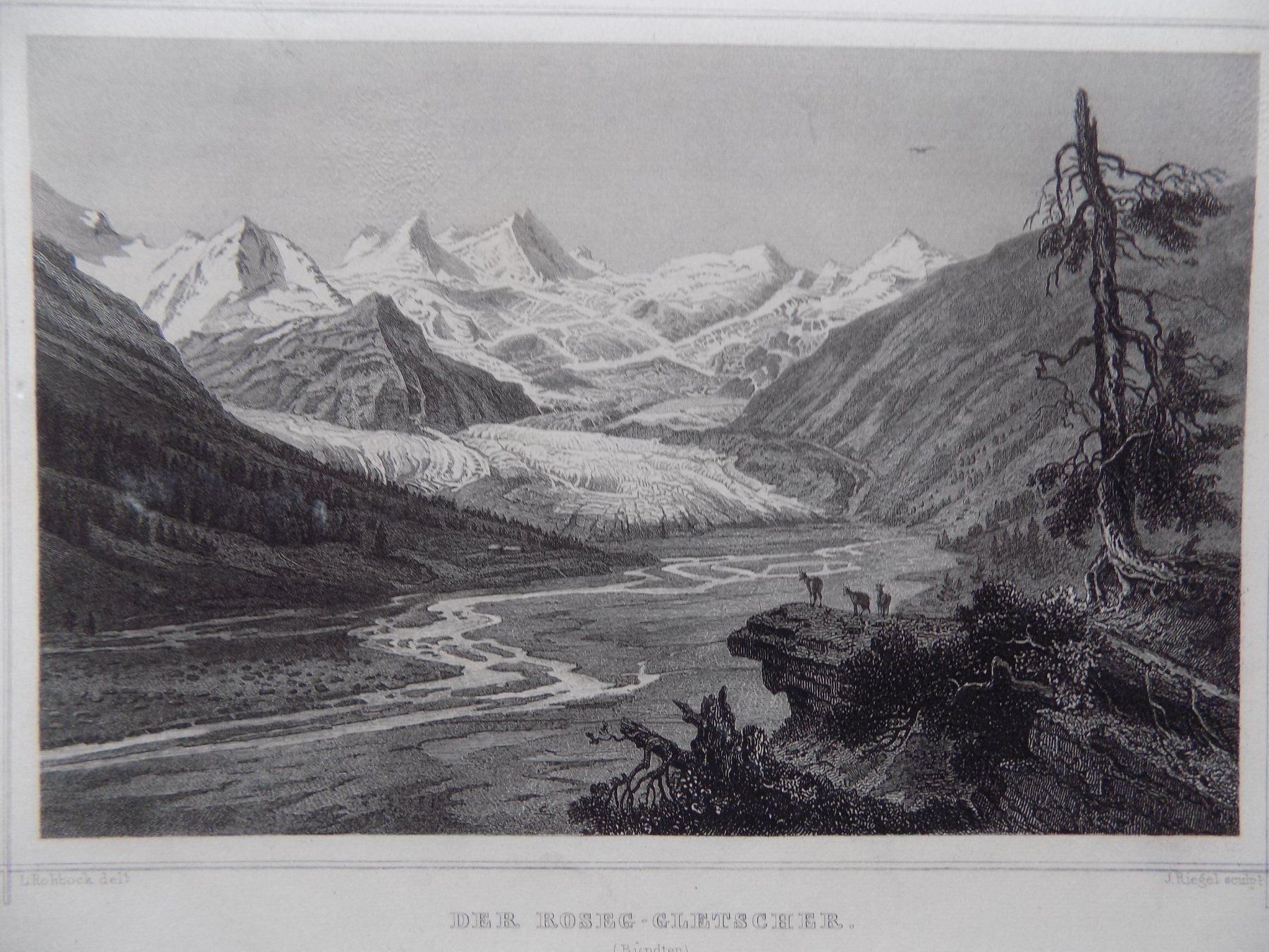 Gravures: Roseg Gletscher Engadin – D'occasion à Risch par Antikfee 6
