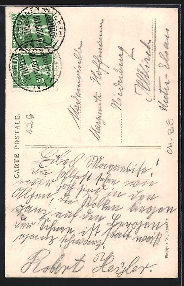 Cartoline postali: AK Mürren, Hotel Eiger, 1909 – Usato da Berlin venduto da bartko-reher 1