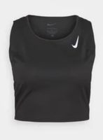 Nike Performance RACE CROP TOP schwarz Grösse S NEU