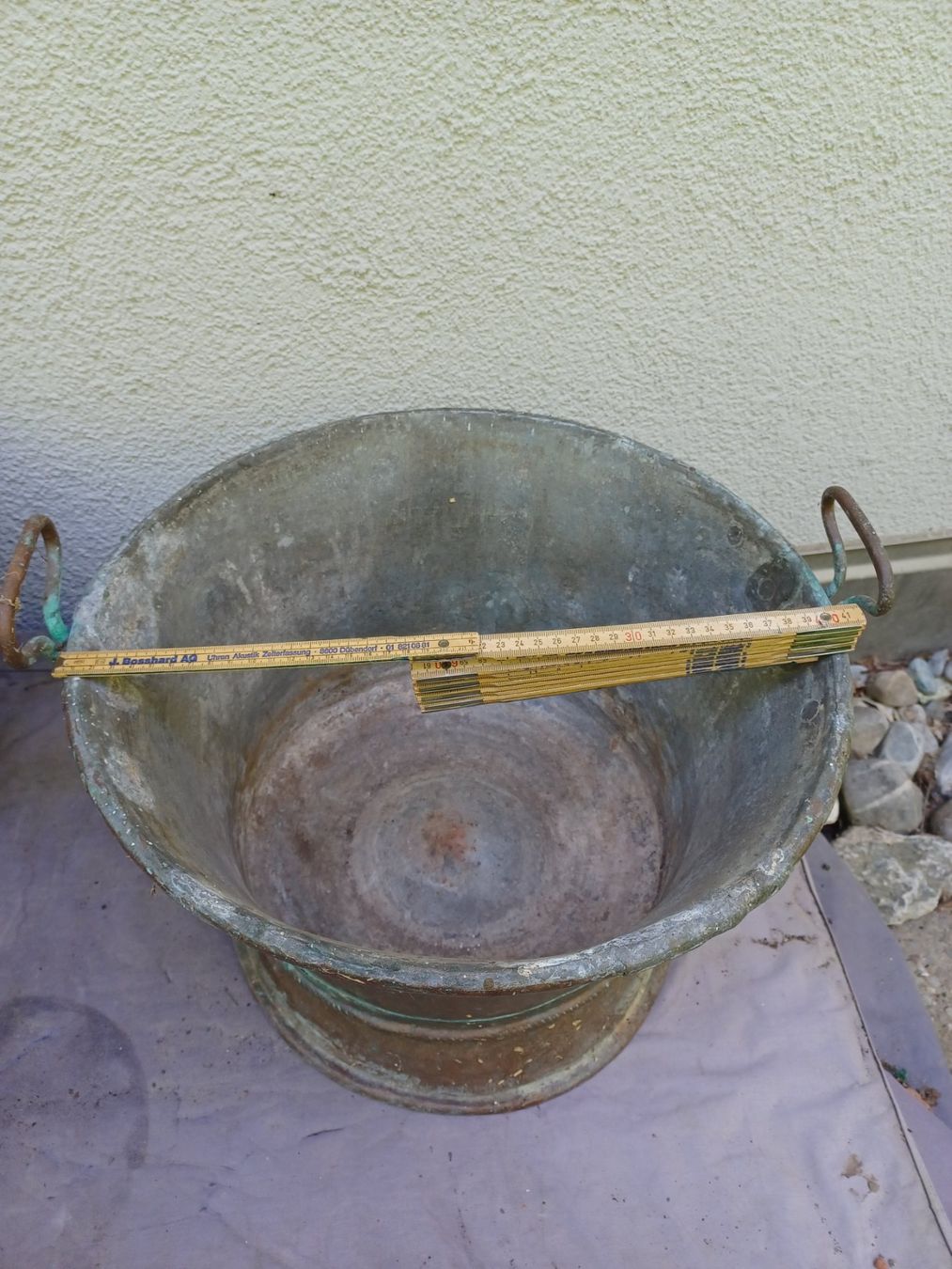 Pentole: Kupferkessel mit Griffen, Topf, Garten, Deko – Usato da Herisau venduto da ugr_prb5