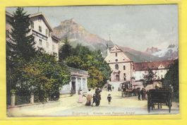27.7.1909ENGELBERG/Kloster+Pension Engel/Kutschen+viel Leute