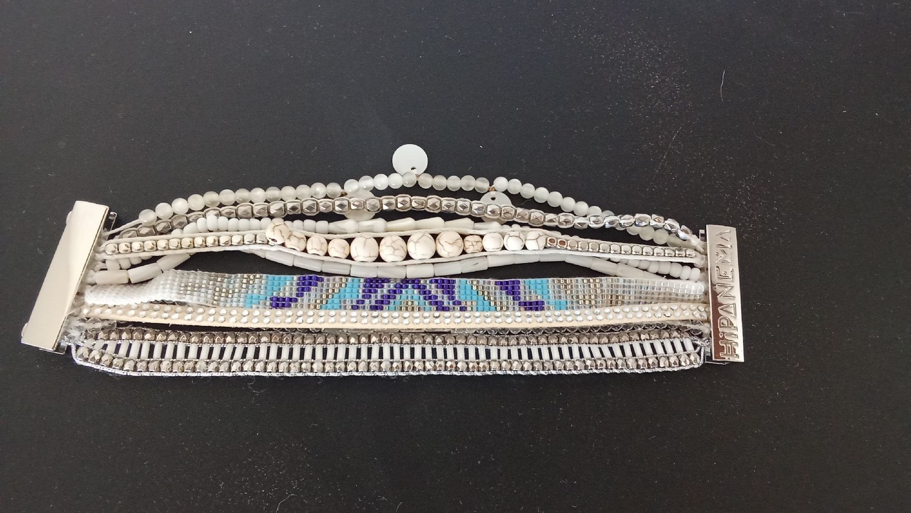 Bracciali & Braccialetti: Bracelet Ipanema multi-rangs blanc argenté  – Usato da Boulens venduto da m17_7jc7