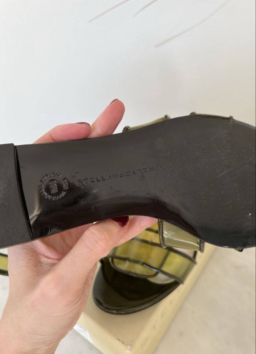 Stella McCartney Scarpe da donna: Stella McCartney Sandals olive green – Usato da Zuerich venduto da Koralle8 2