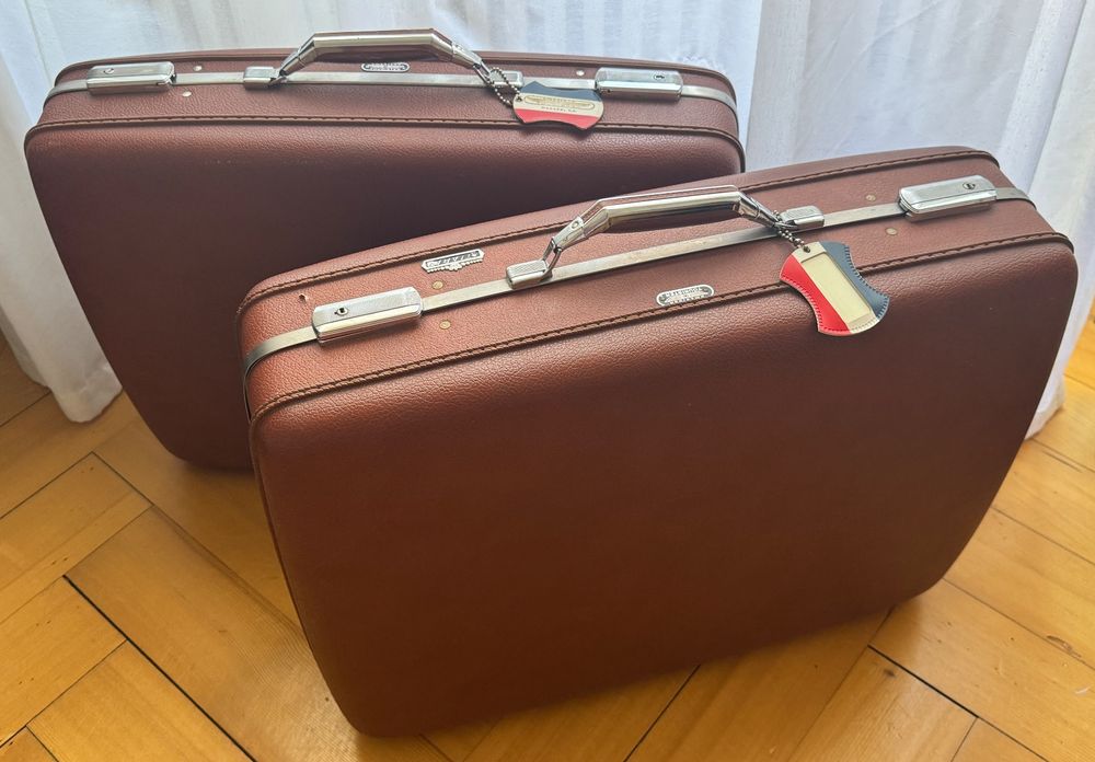 American Tourister 2 Koffer "Tiara" Vintage Dunkelbraun Kaufen auf