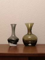 2x mid century Glasvase Überfang Glas Vase vintage 1970er