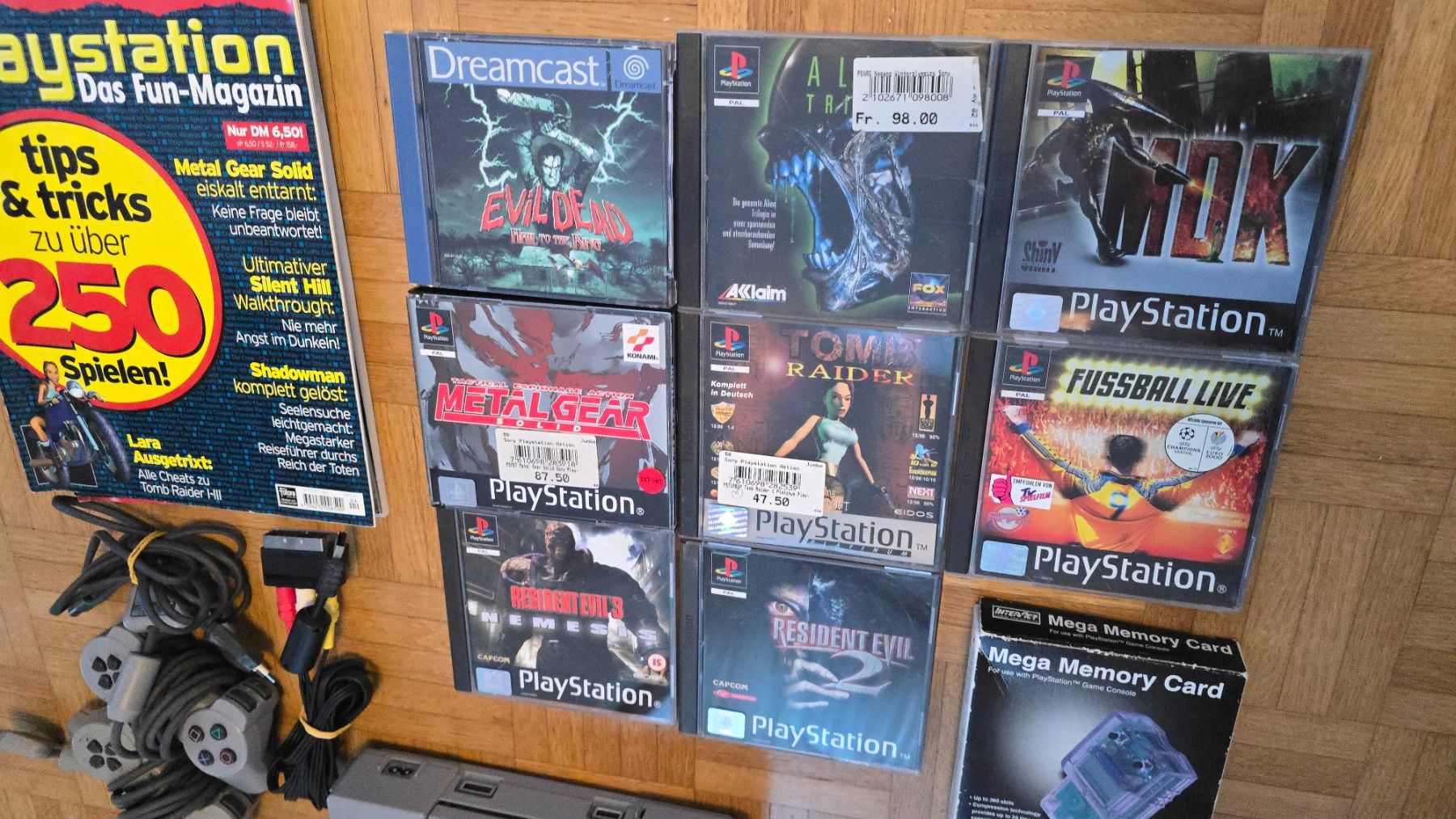 Sony Spiele: 🔥 PS1 Konsole + 8 Spiele | Metal Gear Solid | Resident Evil – Gebraucht aus Wallisellen von theblacksheep 2