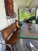 Gartentisch mit Mosaik Tischplatte