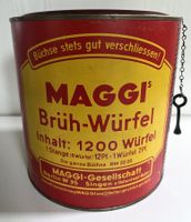antike Blechdose MAGGI's Brüh-Würfel 1200 Würfel - Schlüssel