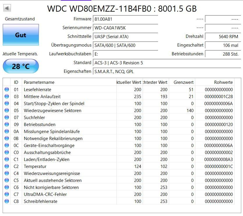 Western Digital Disques durs: WD HDD 8TB x2 – D'occasion à Aathal-Seegräben par astolp 1