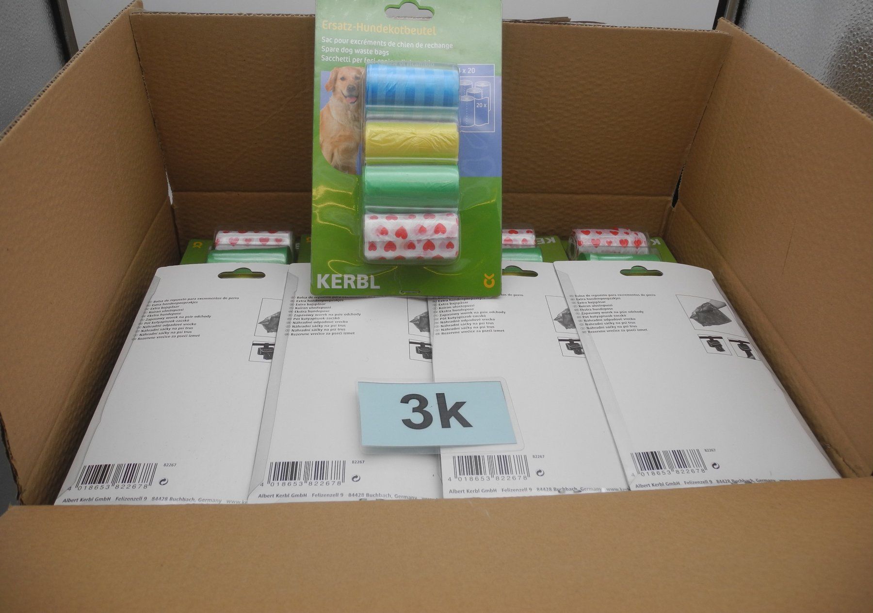 Abfalleimer: 24 Pack Kerbl Ersatz-Hundekotbeutel, Nr. 3k – Neu und originalverpackt aus Kottwil von Crazyrolf