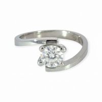 Diamant-Ring 14k Weissgold 1,01ct