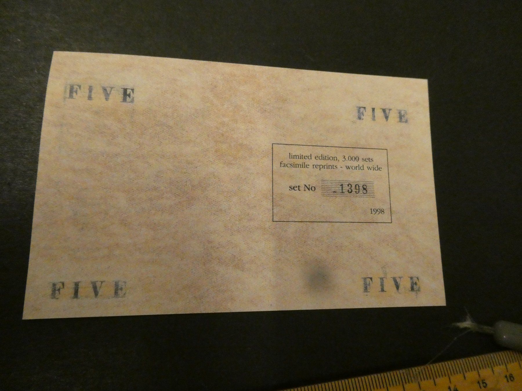 Banknoten: Deutsch-Neuguinea 1914, 5 Marks - Replika – Neu (gemäss Beschreibung) aus Hinterforst von rohusri 1