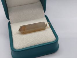 Karneol Anhänger Edelstein Spitze Gold 585 Oese