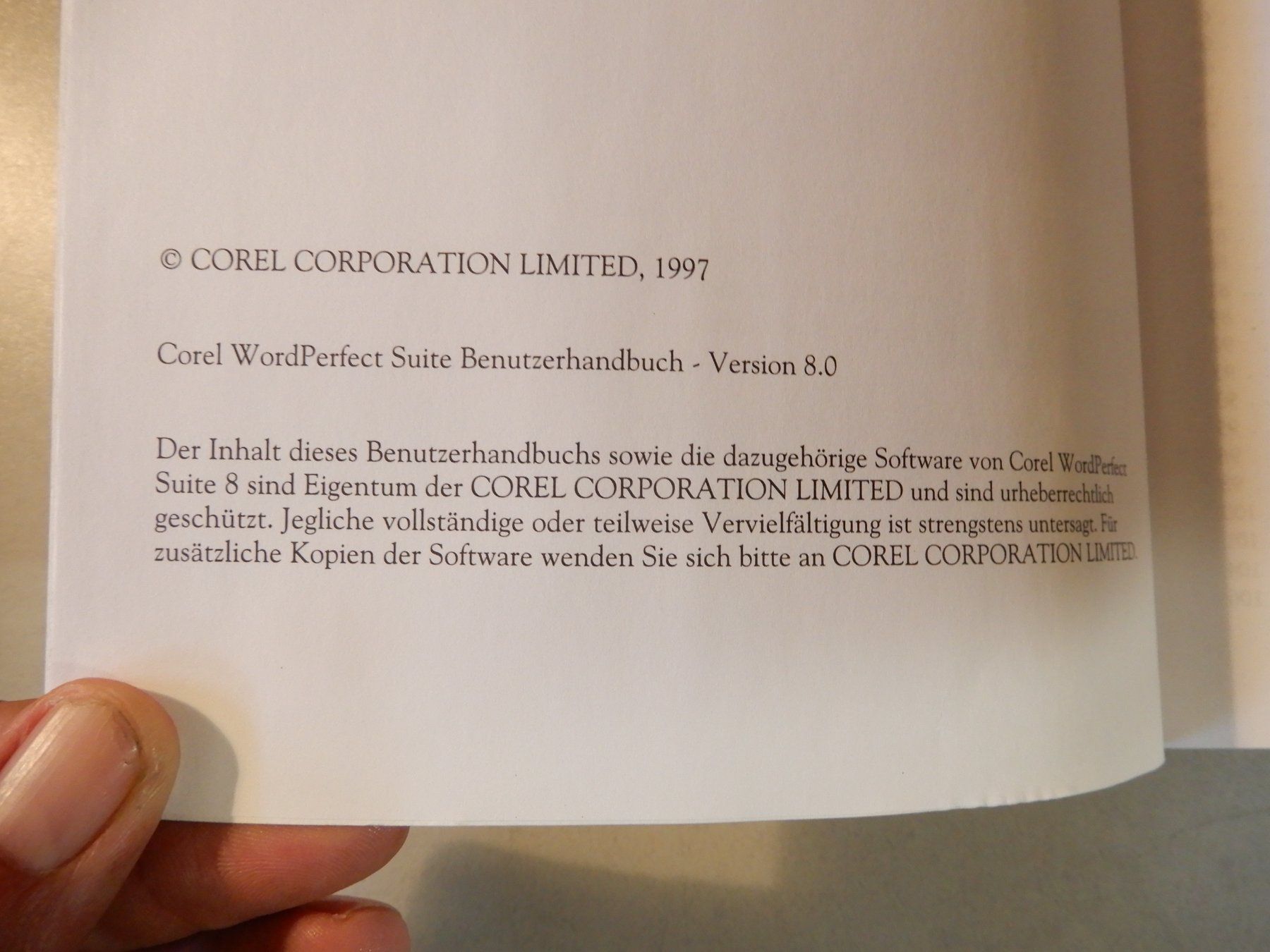Libri: WordPerfect Suite 8 Benutzerhandbuch Corel – Usato da Erstfeld venduto da Mario_boe0 3