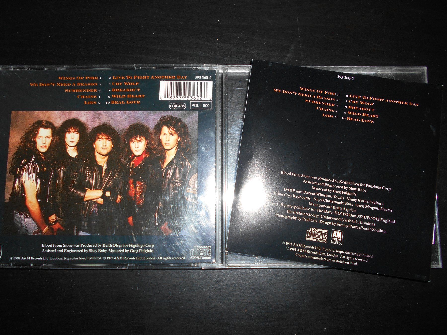 CD: Dare – Blood From Stone / 1991 – Usato da Aarberg venduto da witchhunter01 1