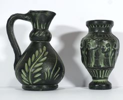 Paar originelle Vintage Keramik Väsli