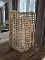 Lampe Outdoor dimmbar, Rattangeflecht,