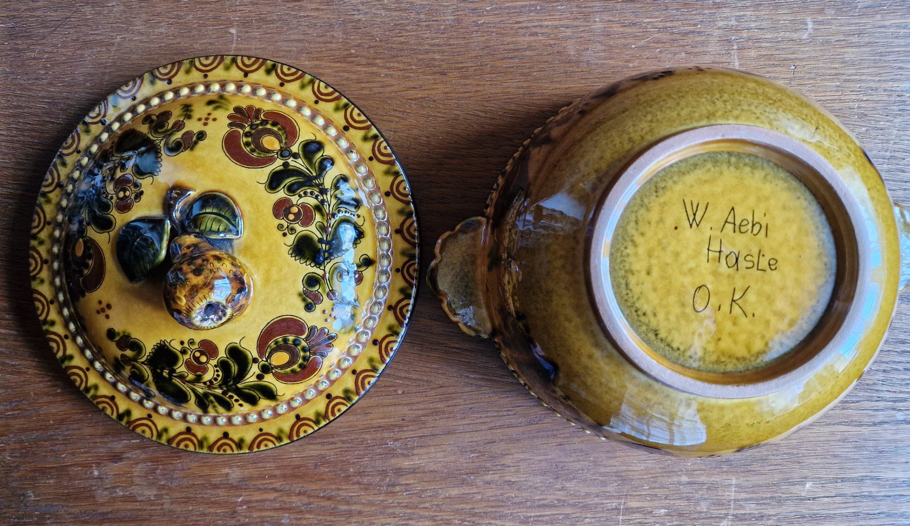 Ciotole: Willy Aebi, Hasle BE:  Schüssel mit schönem Deckel – Usato da Röthenbach i. E. venduto da Heureka5 6