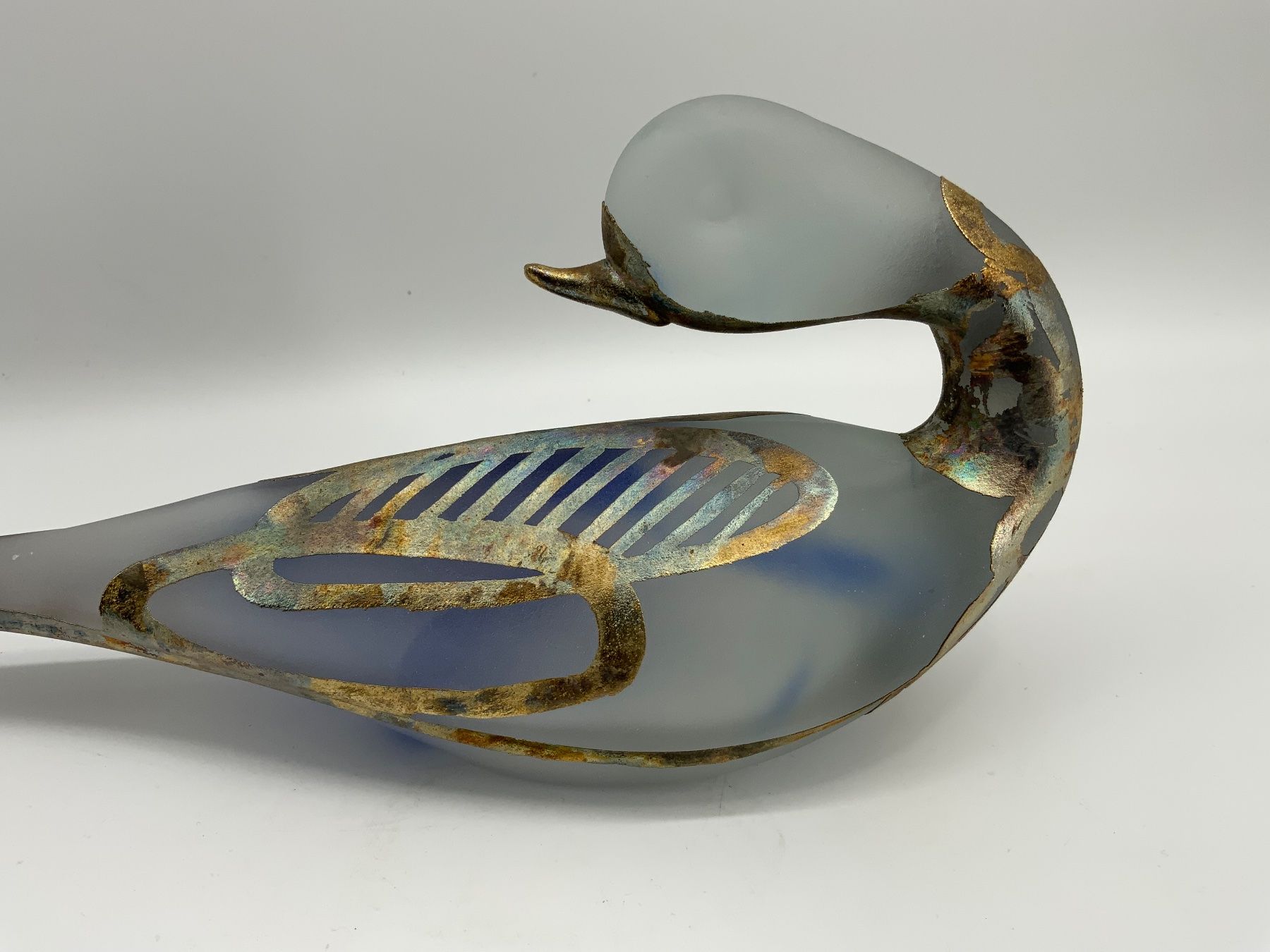 Bicchieri: Design Glas Ente mit Metall – Usato da Erlach venduto da silvia3235 4