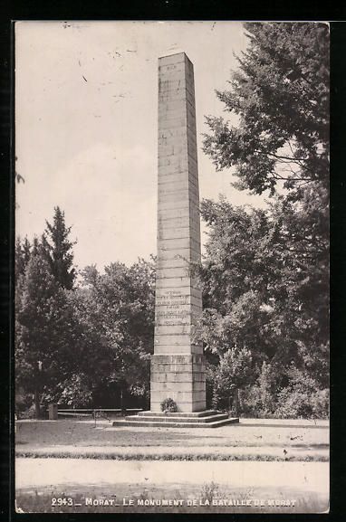 Cartoline postali: Morat, Le Monument de la Bataille de Mor – Usato da Berlin venduto da bartko-reher
