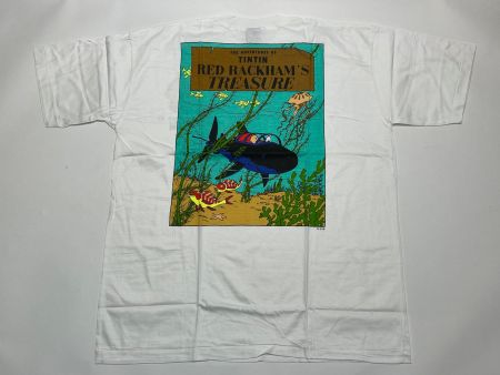 Vintage 90s T-Shirt Tintin double Print New Under Blister XL