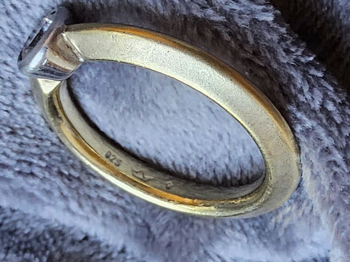 Anelli: Schicker Sterling Silber vergoldeter Ring, Grösse 60 – Usato da Zürich venduto da gutsan 5