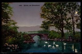 ZÜRICH   Zürichhorn    Mondscheinkarte  1911
