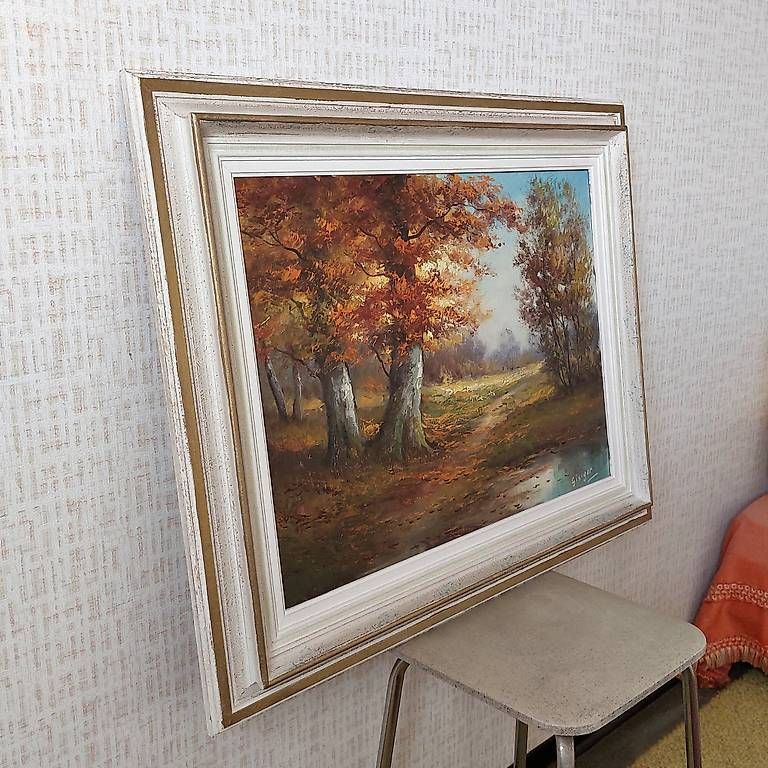 Dipinti: Herbstbild (mit wunderbarem Holzrahmen) – Usato da Obernau venduto da rima07 3