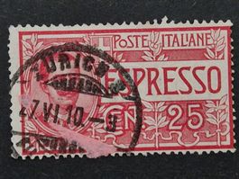 Briefmarke Italien mit Stempel Zürich